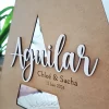 Livre d'or alternatif initiale du nom de famille | Produit | Laser Spark | Objets de décoration et accessoires en gravure laser | Décoration pour votre intérieur et tous vos événements, idées cadeaux, accessoires originaux