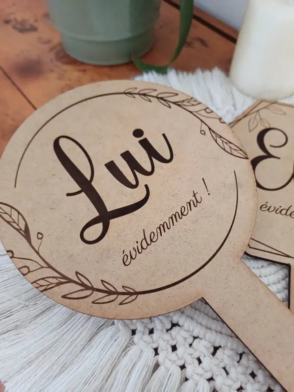 Jeu de mariage elle et lui | Produit | Laser Spark | Objets de décoration et accessoires en gravure laser | Décoration pour votre intérieur et tous vos événements, idées cadeaux, accessoires originaux