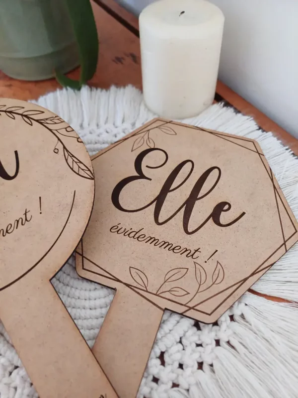 Jeu de mariage elle et lui | Produit | Laser Spark | Objets de décoration et accessoires en gravure laser | Décoration pour votre intérieur et tous vos événements, idées cadeaux, accessoires originaux