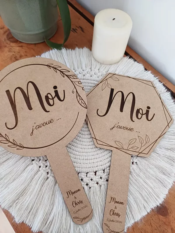 Jeu de mariage elle et lui | Produit | Laser Spark | Objets de décoration et accessoires en gravure laser | Décoration pour votre intérieur et tous vos événements, idées cadeaux, accessoires originaux