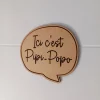 Panneau de porte humoristique en forme de bulle de BD | Produit | Laser Spark | Objets de décoration et accessoires en gravure laser | Décoration pour votre intérieur et tous vos événements, idées cadeaux, accessoires originaux