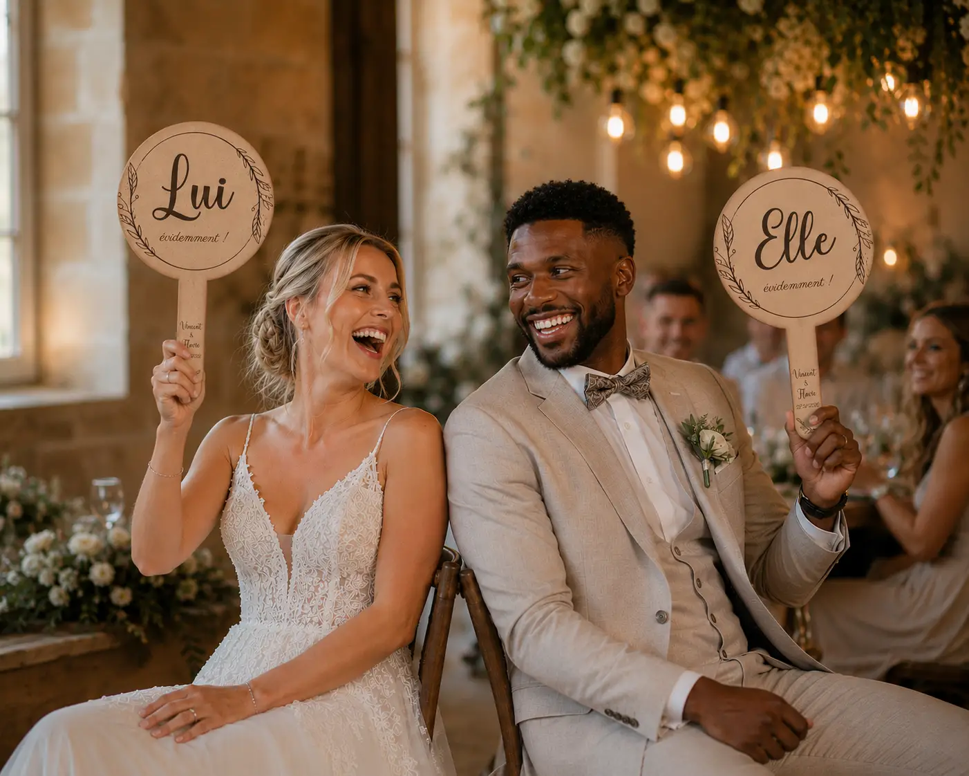 Jeu de mariage elle et lui | Produit | Laser Spark | Objets de décoration et accessoires en gravure laser | Décoration pour votre intérieur et tous vos événements, idées cadeaux, accessoires originaux