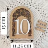 Numéro de table en bois à poser motifs feuillages ajourés | Produit | Laser Spark | Objets de décoration et accessoires en gravure laser | Décoration pour votre intérieur et tous vos événements, idées cadeaux, accessoires originaux