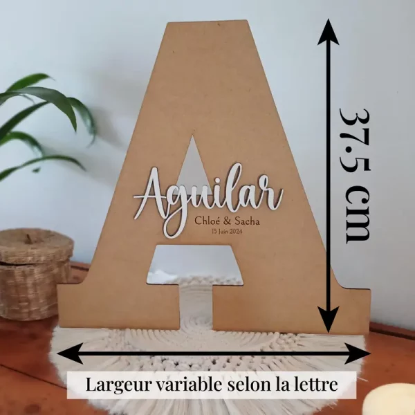 Livre d'or alternatif initiale du nom de famille | Produit | Laser Spark | Objets de décoration et accessoires en gravure laser | Décoration pour votre intérieur et tous vos événements, idées cadeaux, accessoires originaux