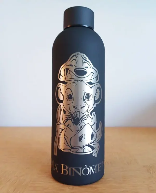Gourde personnalisée Disney | Produit | Laser Spark | Objets de décoration et accessoires en gravure laser | Décoration pour votre intérieur et tous vos événements, idées cadeaux, accessoires originaux