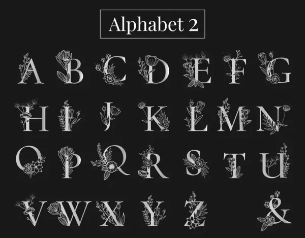 Gourde personnalisée alphabet botanique | Produit | Laser Spark | Objets de décoration et accessoires en gravure laser | Décoration pour votre intérieur et tous vos événements, idées cadeaux, accessoires originaux