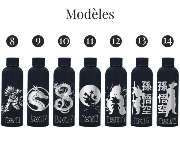 Gourde personnalisée Dragon Ball Z | Produit | Laser Spark | Objets de décoration et accessoires en gravure laser | Décoration pour votre intérieur et tous vos événements, idées cadeaux, accessoires originaux