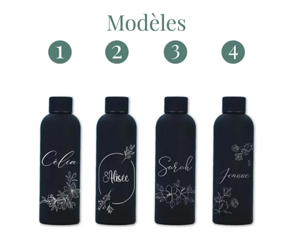 Gourde personnalisée motifs fleurs | Produit | Laser Spark | Objets de décoration et accessoires en gravure laser | Décoration pour votre intérieur et tous vos événements, idées cadeaux, accessoires originaux