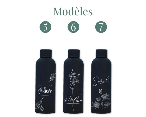 Gourde personnalisée motifs fleurs | Produit | Laser Spark | Objets de décoration et accessoires en gravure laser | Décoration pour votre intérieur et tous vos événements, idées cadeaux, accessoires originaux