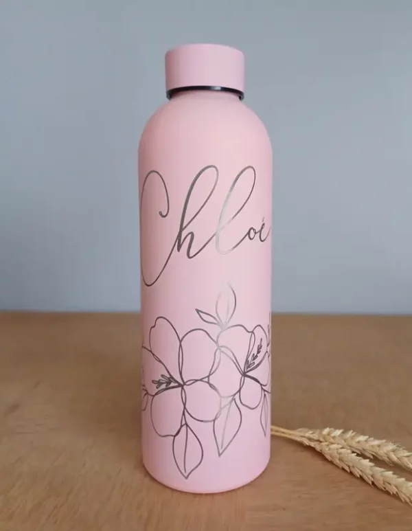 Gourde personnalisée motifs fleurs | Produit | Laser Spark | Objets de décoration et accessoires en gravure laser | Décoration pour votre intérieur et tous vos événements, idées cadeaux, accessoires originaux