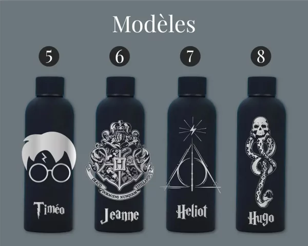 Gourde personnalisée Harry Potter | Produit | Laser Spark | Objets de décoration et accessoires en gravure laser | Décoration pour votre intérieur et tous vos événements, idées cadeaux, accessoires originaux