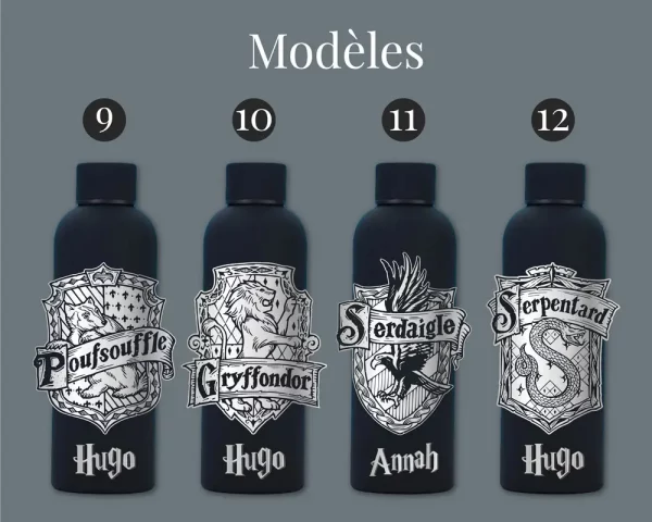Gourde personnalisée Harry Potter | Produit | Laser Spark | Objets de décoration et accessoires en gravure laser | Décoration pour votre intérieur et tous vos événements, idées cadeaux, accessoires originaux