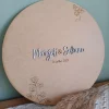 Livre d'or rond en bois | Produit | Laser Spark | Objets de décoration et accessoires en gravure laser | Décoration pour votre intérieur et tous vos événements, idées cadeaux, accessoires originaux
