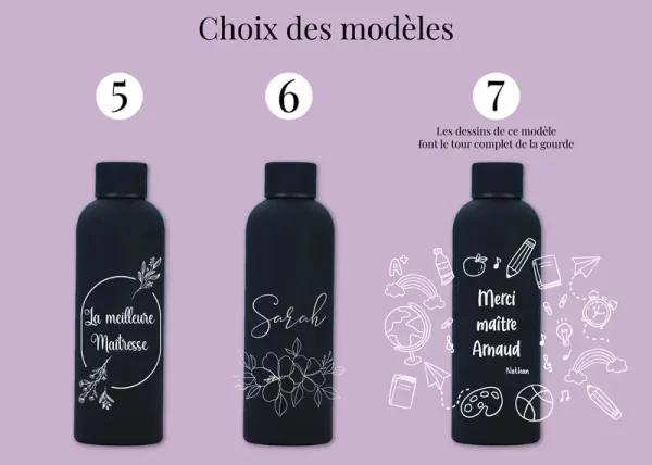 Gourde personnalisée cadeau de remerciement | Produit | Laser Spark | Objets de décoration et accessoires en gravure laser | Décoration pour votre intérieur et tous vos événements, idées cadeaux, accessoires originaux