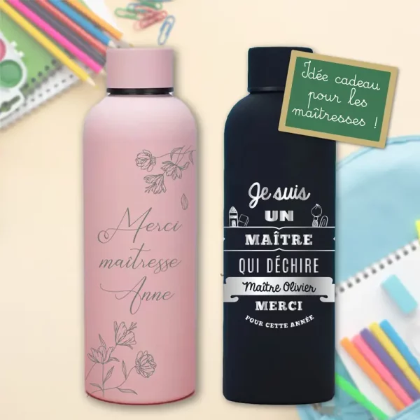 Gourde personnalisée cadeau de remerciement | Produit | Laser Spark | Objets de décoration et accessoires en gravure laser | Décoration pour votre intérieur et tous vos événements, idées cadeaux, accessoires originaux