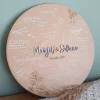 Livre d'or rond en bois | Produit | Laser Spark | Objets de décoration et accessoires en gravure laser | Décoration pour votre intérieur et tous vos événements, idées cadeaux, accessoires originaux