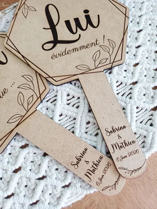 Jeu de mariage elle et lui | Produit | Laser Spark | Objets de décoration et accessoires en gravure laser | Décoration pour votre intérieur et tous vos événements, idées cadeaux, accessoires originaux